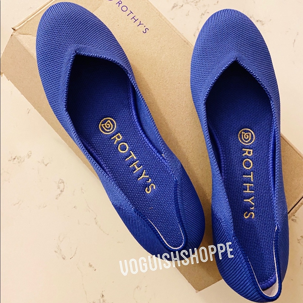 *NEW* Rothy’s Cornflower Blue The Flat, size 7